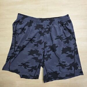 Rhone Reign Mens Navy Black Camo Athletic Training Shorts Size XL 7 Inch Inseam
